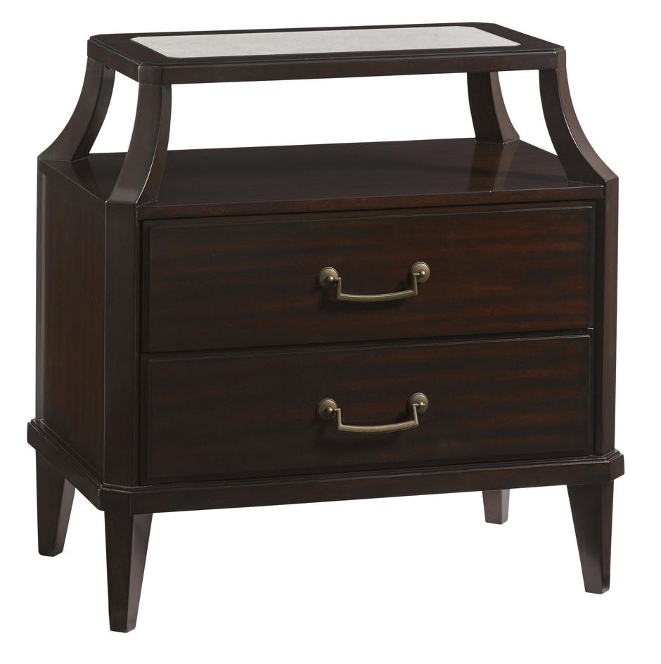 Lexington Kensington Place Transitional Trevor Tiered Nightstand with
